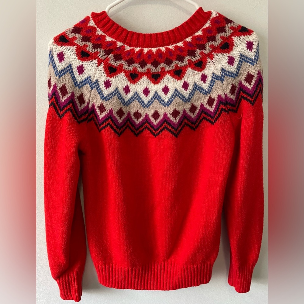 Red Cascade Blue Crewneck Sweater - Women - Picture 3 of 4